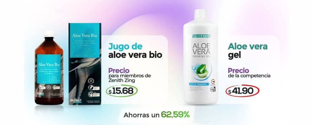Zenith Zing estafa Jugo de Aloe Vera
