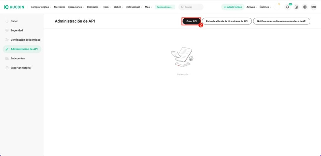 Crear Api Kucoin Royal Q