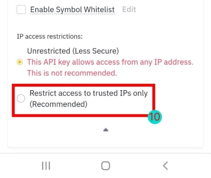 Binance dirección IP Royal Q Api