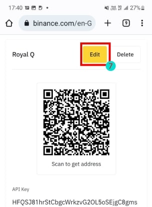 Binance editar royal q binance