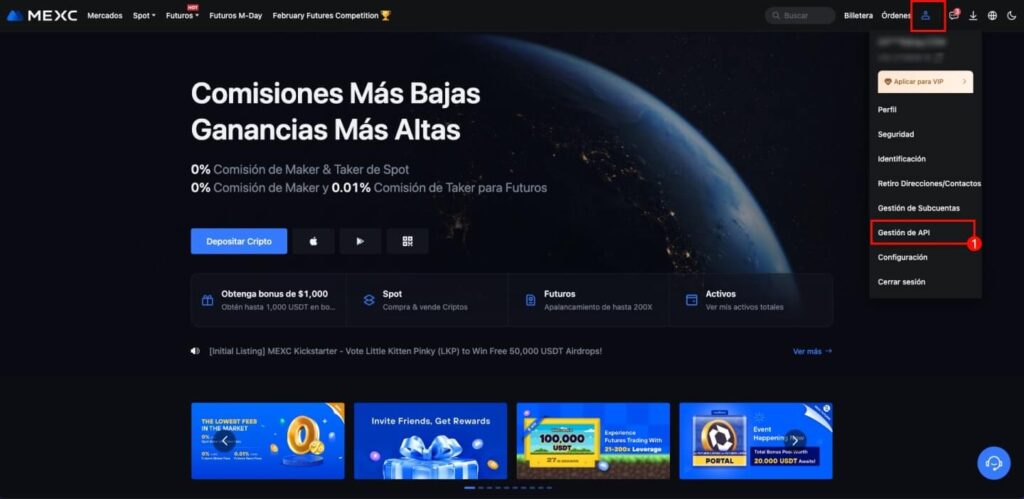 Conexión API Mexc Royal Q