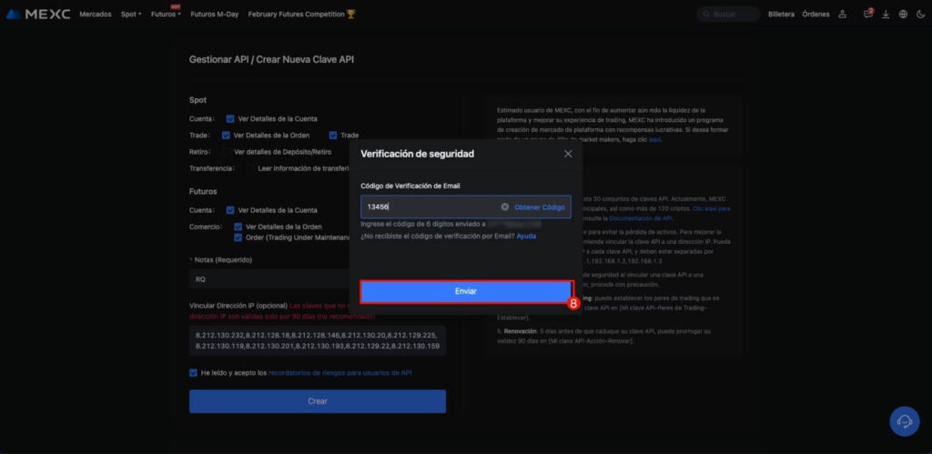 Mexc codigos de verificacion conexion api royal q