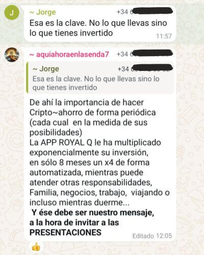 Testimonios royal q